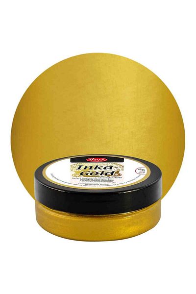 Viva Decor Inka-Gold metallic wax paint, VIVA DECOR, 62.5g Dark golden yellow