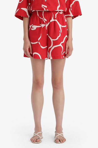 DeFacto Regular Waist Patterned Short Leg Cotton Shorts F6155Ax25Hs