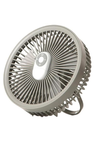 İdeas4comfort Portable Hook-Support Fan, Ideas4Comfort, Rechargeable USB, Built-in LED Lamp, 4000mAh Battery