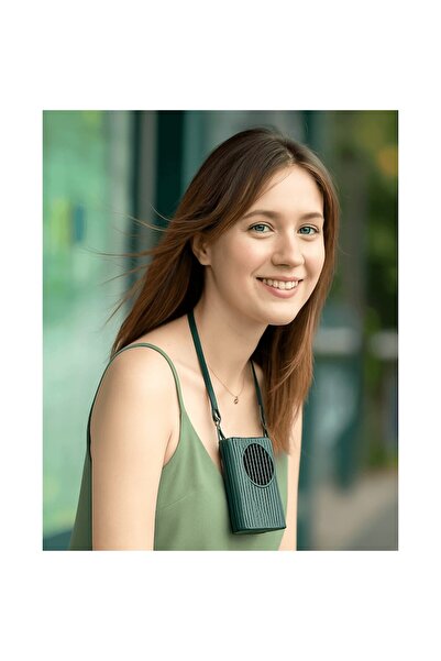 İdeas4comfort Portable Neck Cord Fan with Flat Surface Stand, 3 Speed, USB Charging, 2000mAh Battery, 4W, Ideas4Co