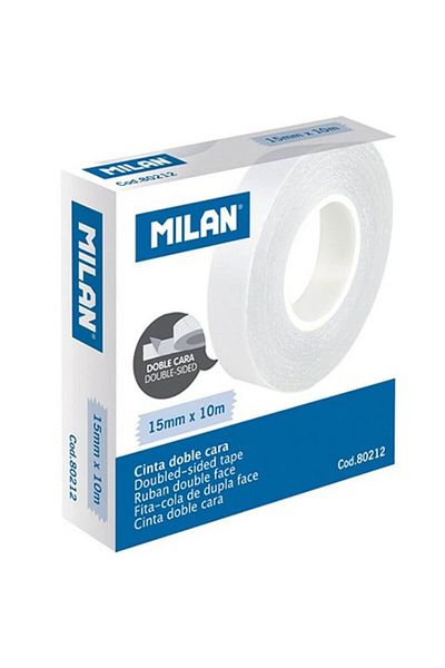 Milan Bandă dublu adezivă MILAN, 15mm x 10m, ambalare în cutie