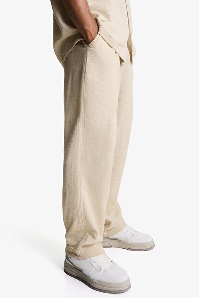 Bershka Geniş paça krep pantolon