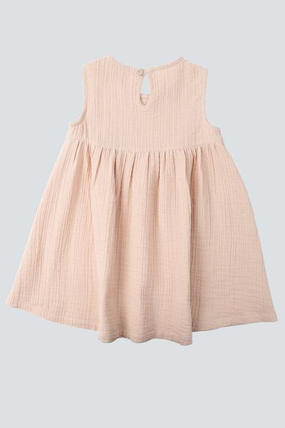 ÇİTİL Organic Muslin Salmon Color Dress 3-8 Years