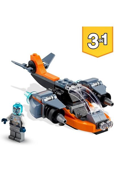 ShopZum Creator 3 in 1 Cyber ​​Unmanned Aerial Vehicle 31111-6 Cyber ​​Unmanned for Children Aged 6 and Above