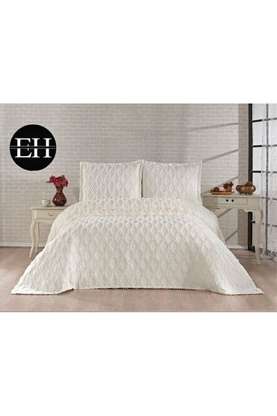 bursa çeyiz Double 3 Pcs Nordic Bedspread Set-Bed Cover Set-Pike Set Daily Dowry