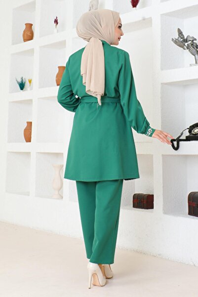 Missvalle Στολή με πέτρινη λεπτομέρεια Σμαραγδένιο MSW19203