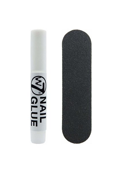 w7 Kit 24 Unghii False W7 Glamorous Nails, Party Animal, cu lipici și pilă de unghii incluse
