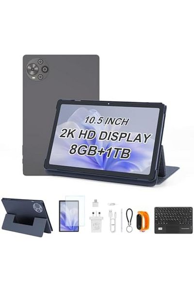 CIDEA C idea 10.5 inch Tablet, 8GB+1TB Tablet PC with Android 14, Dual SIM, 5G LTE 1200x2000 Incell Screen