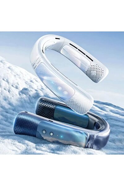 İdeas4comfort Ventilator portabil de gât cu 3 niveluri de viteză, reîncărcabil USB Type-C, 5W, până la 8 ore de funcționare, 8000