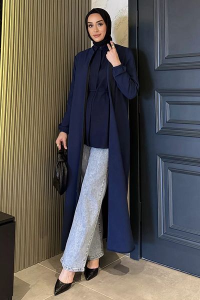 julude Γυναικείο καπέλο με φερμουάρ με γιακά Navy Blue