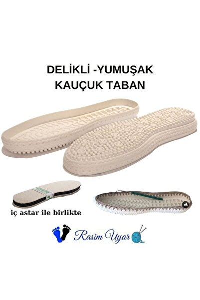 AboutThePerfect Yumuşak esnek delikli beyaz örgü ayakkabı tabanı rahat kullanım