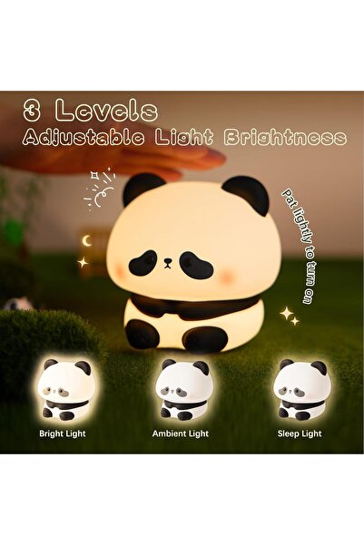 Aırstorr Armut Kuzu Ördek Panda Ampuller LED gece lambası sevimli silikon kısılabilir çocuk bebek renkli