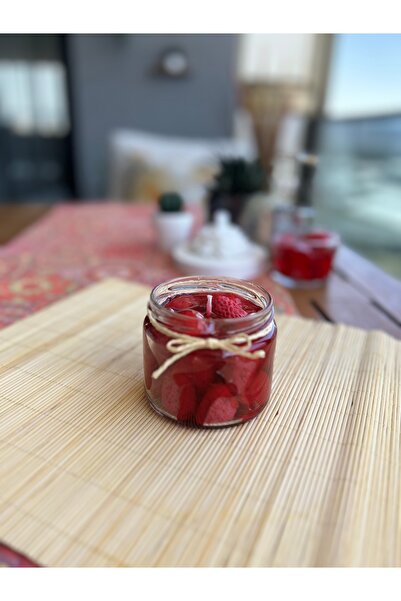 MUM Çilek reçeli mum dekoratif kokulu mum