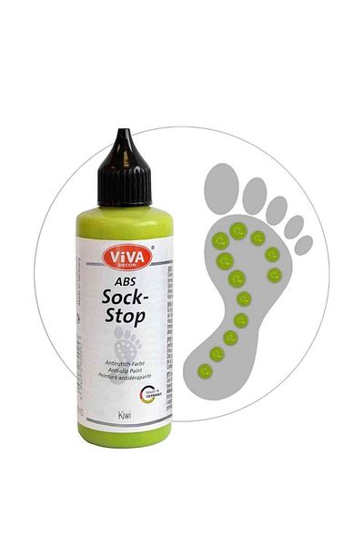 Viva Decor Anti-slip paint for socks and textiles ABS Sock-Stop VIVA DECOR, 82ml Light green