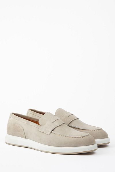 Galliano Shoes Reti̇ Genuine Leather Beige Suede Eva Ready Sole Loafer