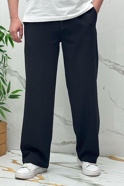 WAFRA Men's Baggy Wide Cut Trousers Double Fabric Summer