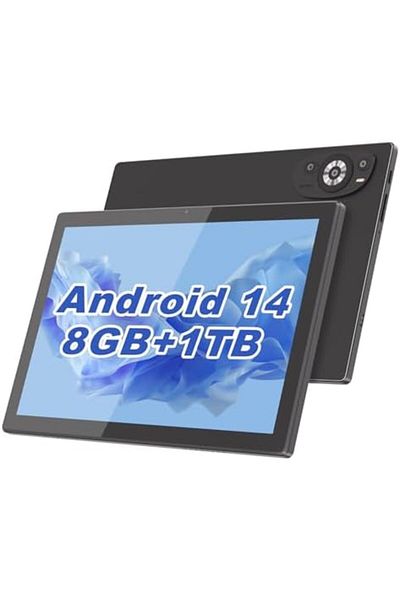 CIDEA جهاز لوحي C idea مقاس 10.1 بوصة، يعمل بنظام Android 14، يدعم تقنية 5G، بشريحتين، وذاكرة وصول عشوائي (RAM) سعة 8 جيجابايت، وذاكرة قراءة فقط (ROM) سعة 1 تيرابايت، وبطارية 10000 مللي أمبير في الساعة