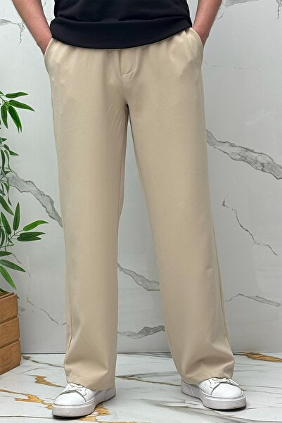 WAFRA Erkek Baggy Geniş Kesim Pantolon Double Kumaş Yazlık
