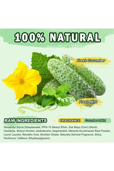 NOVA KISS Aluminum-free Deodorant Stick Cucumber and Mint, 72h Protection, Unisex, 75 g