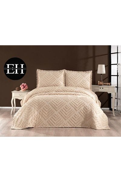 bursa çeyiz Double 3 Pcs Nordic Bedspread Set-Bed Cover Set-Pike Set Daily Dowry