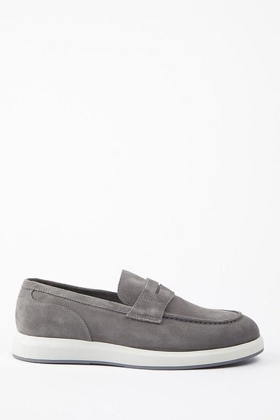 Galliano Shoes Reti̇ Genuine Leather Gray Suede Eva Ready Sole Loafer