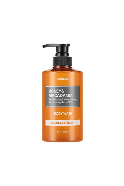 Kundal غسول الجسم النقي بالعسل والمكاديميا 500 مل - الورد الإنجليزي