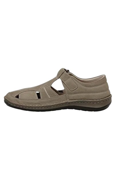 Polaris 107408N 4FX Kum Erkek Comfort Deri Sandalet