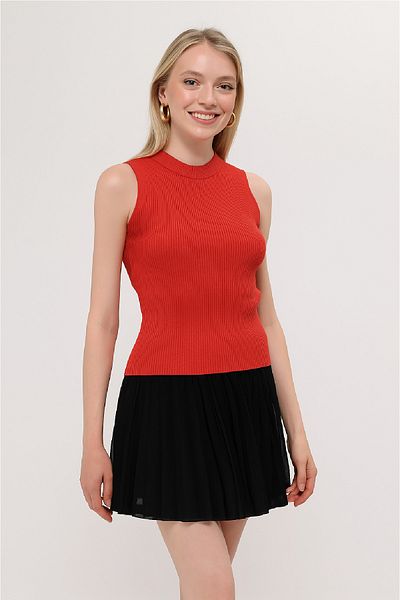 Kırçiçek Women's Crew Neck Knitwear Blouse