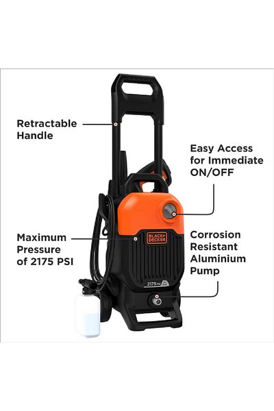 Black&Decker 2000W 2100PSI Corded Compact Pressure Washer
