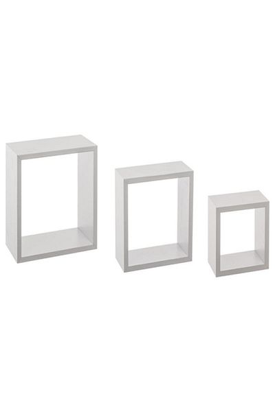 Five Simply Smart 3-Piece Fixy Floating Cube Wall Shelf