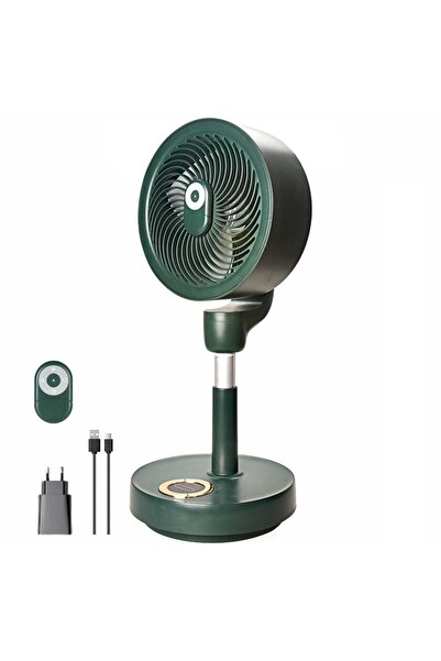 İdeas4comfort Adjustable Desk Fan, Ideas4Comfort, portable, rechargeable USB, remote, green