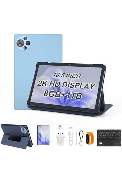CIDEA C idea 10.5 inch Tablet, 8GB+1TB Tablet PC with Android 14, Dual SIM, 5G LTE 1280x2000 2KHD Touch Sc