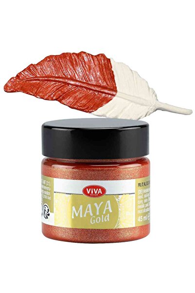 Viva Decor Vopsea acrilică metalică lucioasă Maya-Gold VIVA DECOR, 45ml, cupr...
