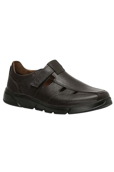 Polaris 107409 4Fx Brown Men's Comfort Leather Sandals