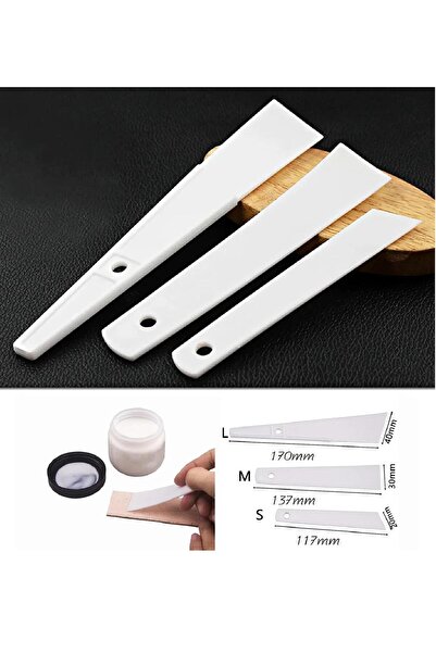 srtfootcare Σπάτουλες κόλλας 3 τεμαχίων σετ δερμάτινων εργαλείων χειρός