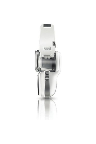 Black&Decker 18V Lightweight and Compact Cordless Dustbuster Pivot Hand Vacuum White and Grey