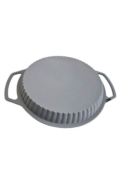 SIKS ® Baking Pan For Cakes, Cake, Silicone Material, Round, 24x3.5 Cm, Gray