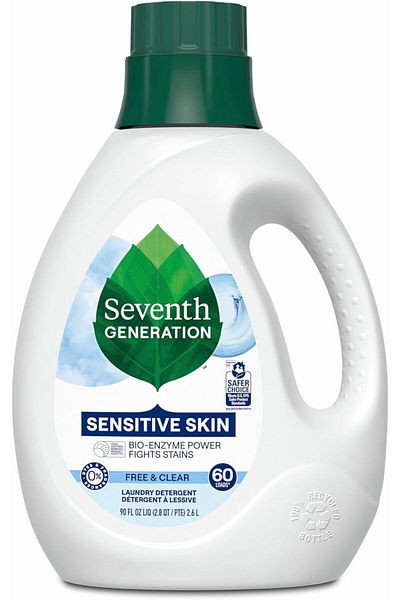 Seventh Generation Liquid Laundry Detergent, Free & Clear, 60 Loads, USDA Certified 97% Biobased, 2.6L