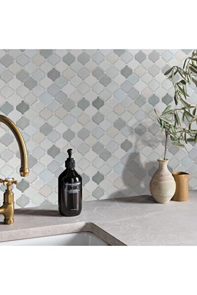 Rabadon Mutfak Tezgah Arası Kaplama Mermer Desenli Yapışkanlı Folyo Fayans Kaplama Sticker 60cm X 100cm