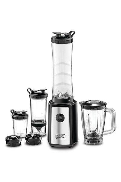 Black&Decker 16-Piece 300W Electric Smoothie Maker Set Clear and Black