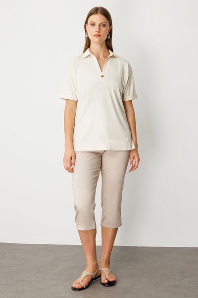 ON Short Sleeve Blouse with Collar Accessories