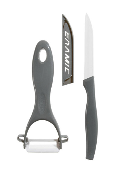 Five Simply Smart مجموعة مقشرة وسكين سيراميك من زيركو
