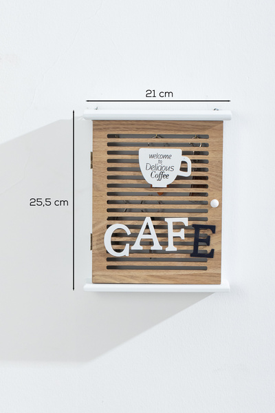 Porsima 2067 Duvara Montajlı Dekoratif Anahtarlık Dolabı - Anahtar Askılığı Saklama Kabini 21X25,5cm