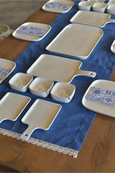 şirin eşyalarım 25 Piece 6-Person Pure Royal Porcelain Breakfast Set