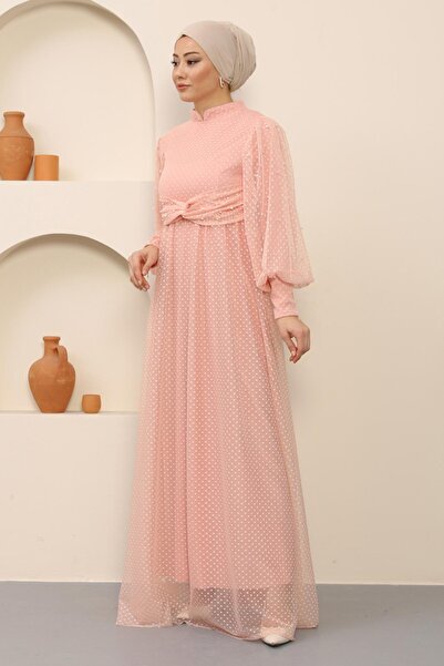 Missvalle Βραδινό φόρεμα από τούλι με λεπτομέρειες από πέρλες MSW12238