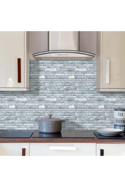 Rabadon Mutfak Tezgah Arası Kaplama Mermer Desenli Yapışkanlı Folyo Fayans Ka...