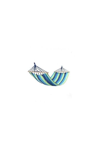 SIKS ® Hammock with Wooden Bars, Multicolor, 195 X 85 Cm, Storage Bag