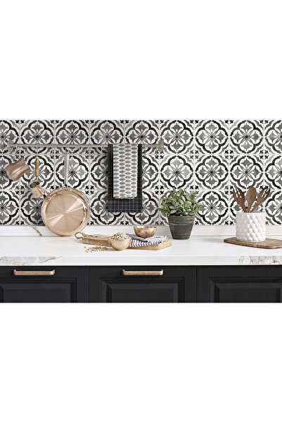 Rabadon Mutfak Tezgah Arası Kaplama Mermer Desenli Yapışkanlı Folyo Fayans Ka...