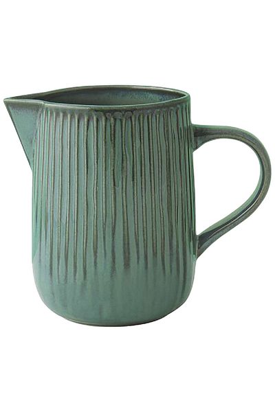 EasyLife Spa Gallery Sturdy Striking Pattern Elegant Porcelain Pitcher Jug Green 1 Liter