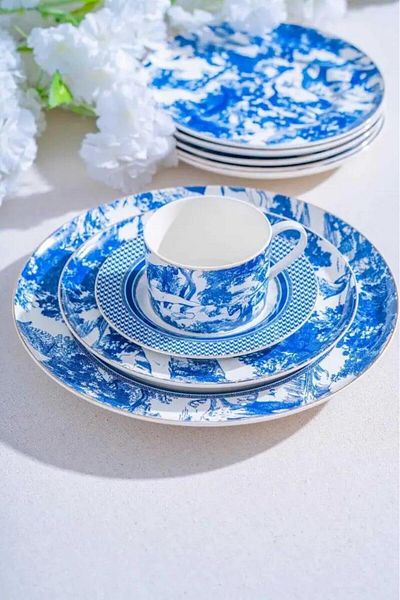 şirin eşyalarım Destinee Porcelain 19 Piece Cake Set for 6 People